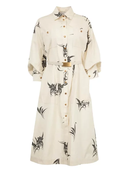 Rochie Moncler cu model floral cu imagine de costum