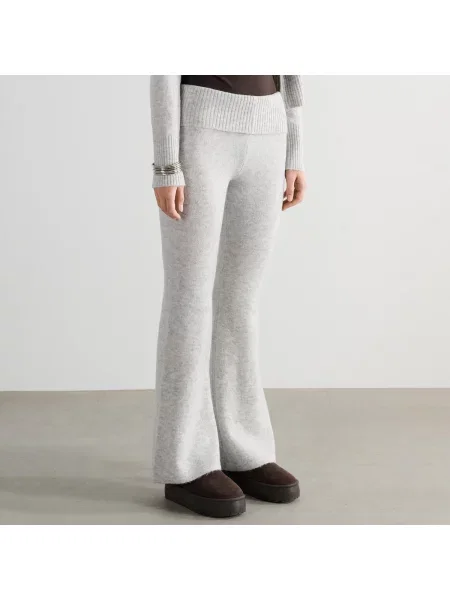 Cropp Розкльошені штани light grey сірі