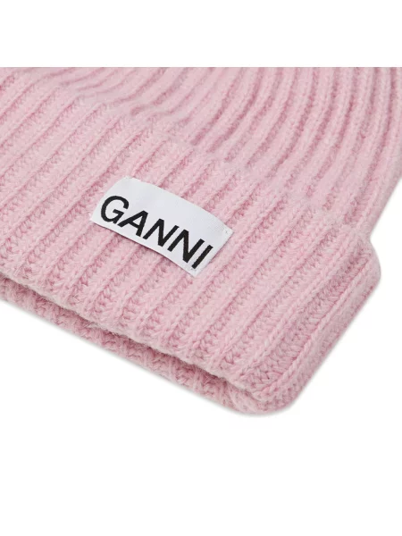 Czapka Ganni różowa