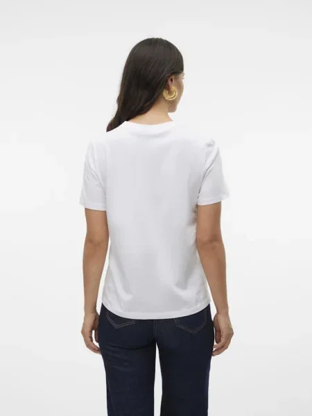 VERO MODA Tričko PAULINA' biela