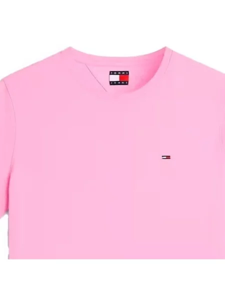 Jersey póló Tommy Jeans rózsaszín