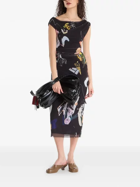 Rochie midi Desigual cu imagine negru