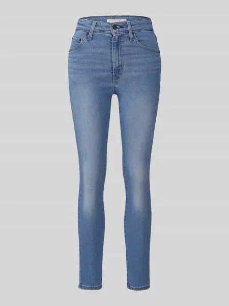 Jeansy o kroju skinny fit z mieszanki bawełny model Levi's® 300 niebieskie