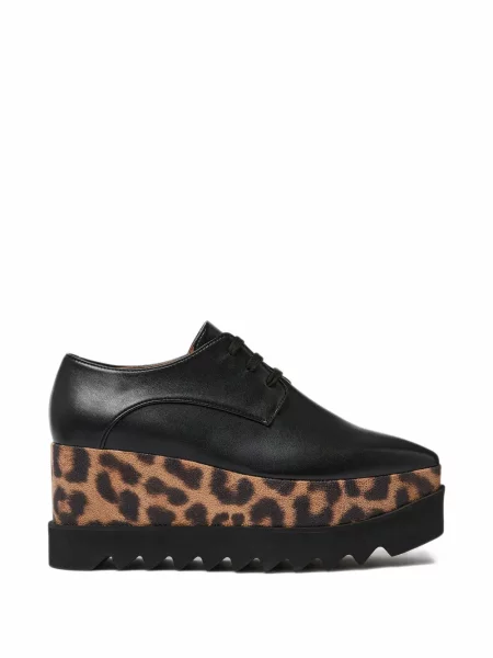 Pantofi Stella Mccartney cu model leopard negru