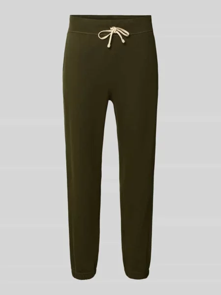 Spodnie dresowe o kroju relaxed fit z mieszanki bawełny Polo Ralph Lauren oliwkowe