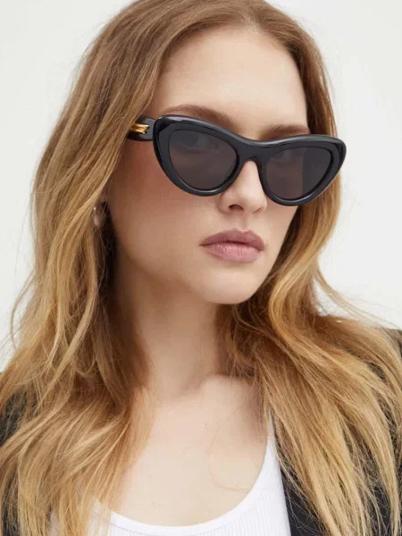 Слънчеви очила Bottega Veneta черно