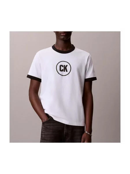 Tricou Calvin Klein Jeans alb