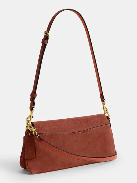 Coach geantă crossbody pentru femei din piele întoarsă Suade Jet Shoulder Bag maro