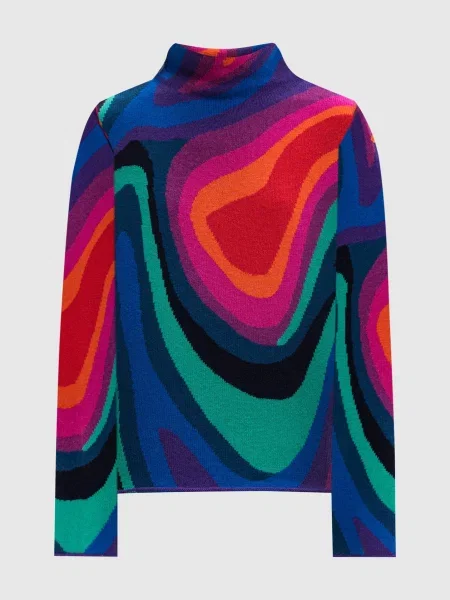 Светр з вовною в абстактний візерунок Goldbergh