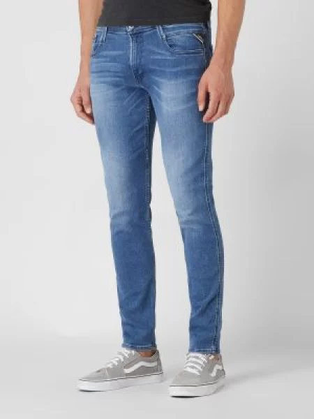 Jeansy o kroju slim fit z dodatkiem streczu model ‘Anbass’ Replay