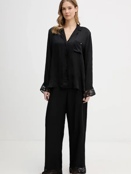 Длинная пижама Boss черная