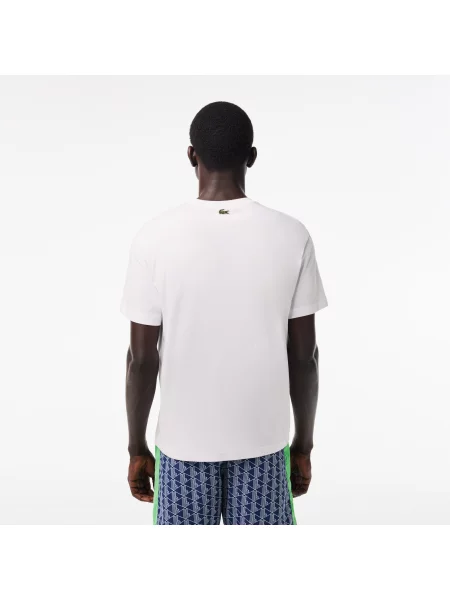 Lacoste Koszulka O Regularnym Kroju Z Monogramem Na Karku biały