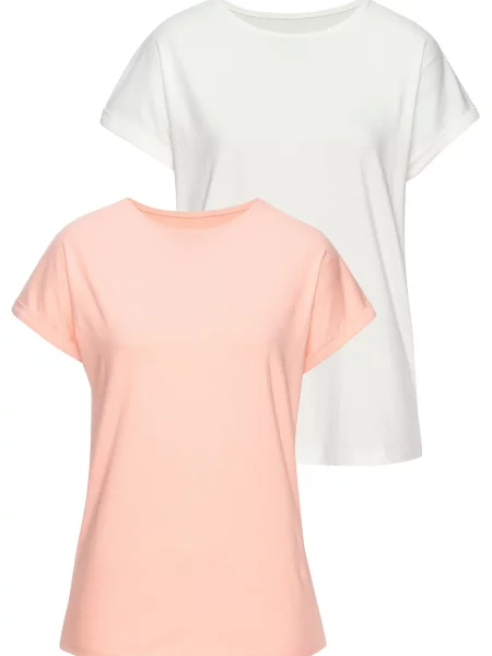 VIVANCE Tricou portocaliu caisă alb