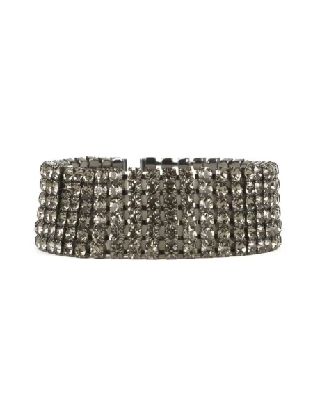 Lanțuri Asteria choker in argento brunito închis gri