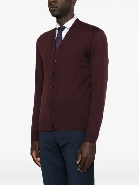 Cardigan Canali cu decolteu în V violet