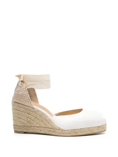 Espadrilles Castaner nyakkendővel fehér