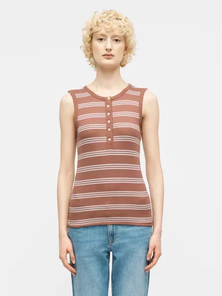 GAP Top maro deschis alb