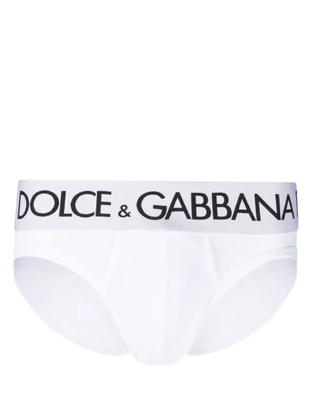 Majtki Dolce And Gabbana ze stretchu białe