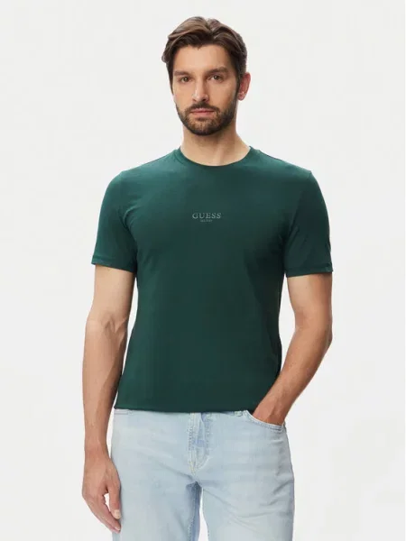 Guess Majica Temno zelena