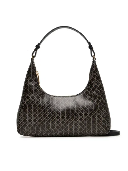 Calvin Klein Дамска чанта Emblem Aop Conv Shoulder Bag Черен кафяво