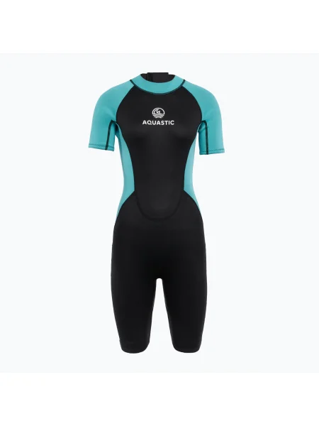 Дамски бански костюм AQUASTIC Wavey WMNS 2 мм черен/матов черно