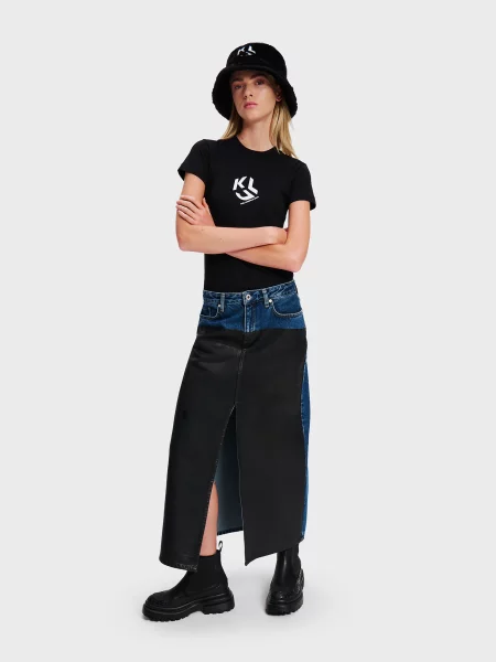 Джинсовая юбка Karl Lagerfeld Jeans черная