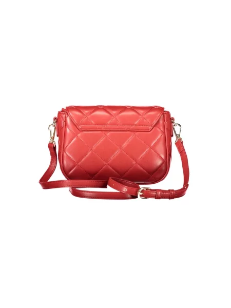 Lniana torebka crossbody Valentino By Mario Valentino z klapami czerwona