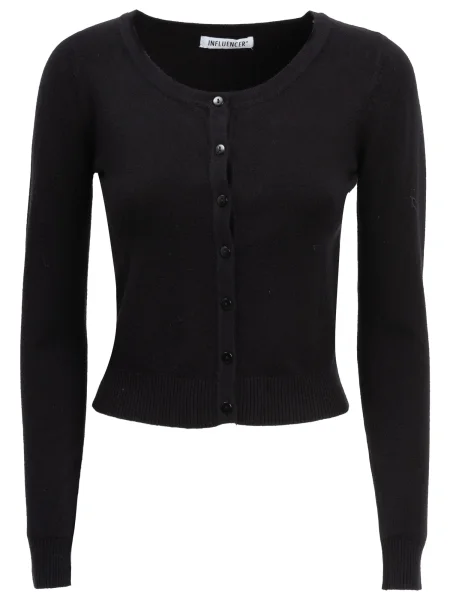 Influencer Kardiganas juoda