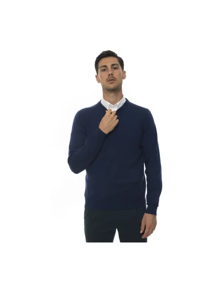 Sweter Kiton z kaszmiru niebieski