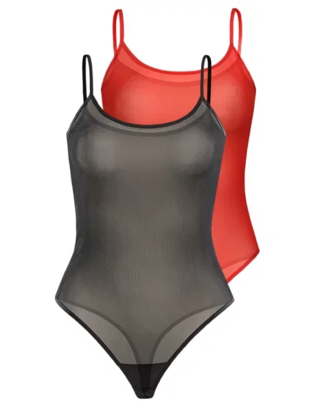 TEYLI Bodi Sophi rdeča črna