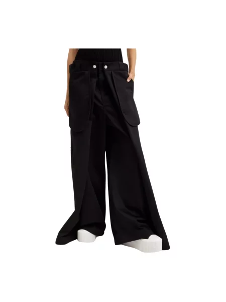 Lniane spodnie Jean Paul Gaultier czarne