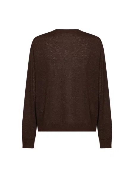 Dzianinowy sweter Studio Nicholson brązowy