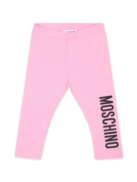 Legginsy dziecięce Moschino różowe