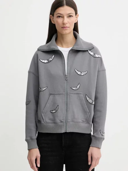 ZADIG&VOLTAIRE hanorac de cu imprimeu gri