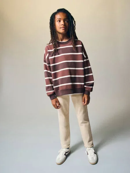 Jeansy z wywiniętymi nogawkami Dzieci 6 MANGO KIDS beżowy