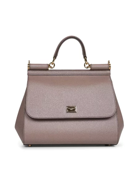 Torebka Dolce And Gabbana skórzana szara