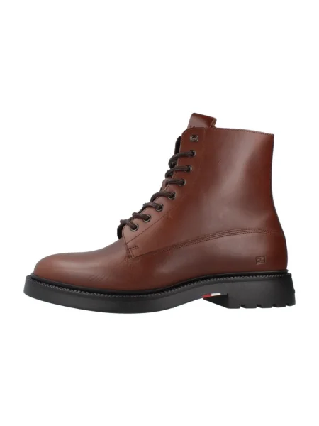 Pantofi Tommy Hilfiger cu șireturi din piele maro