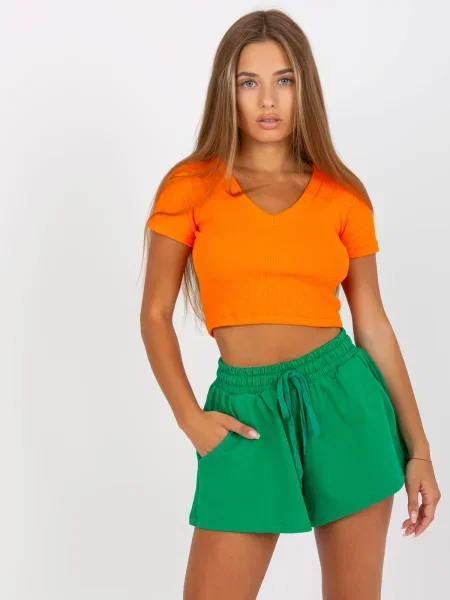 Pantaloni scurți Fashionhunters verde