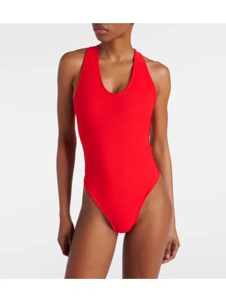 Body Alaïa din jerseu roșu