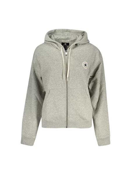 Bluza z kapturem Converse z kapturem szara