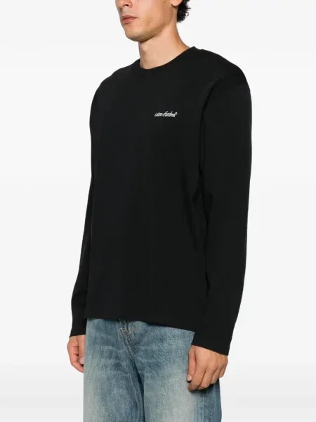 Lung tricou Won Hundred cu autograf negru