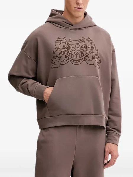 Hanorac cu glugă Puma cu glugă maro