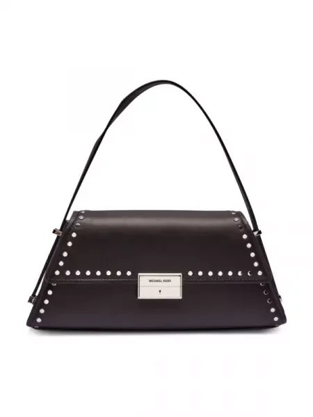 Michael Kors De piele geantă pe umăr Ludlow negru