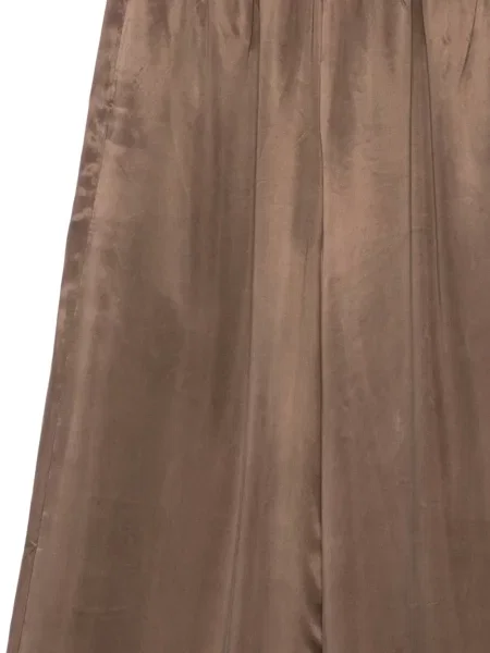 Pantaloni Ruohan din satin maro