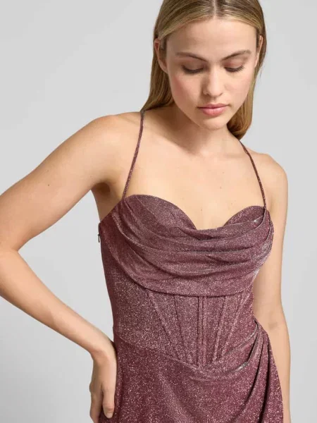 Sukienka wieczorowa z wiązaniem z tyłu Luxuar Fashion