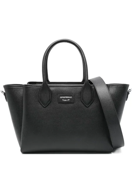 Geanta de piele Emporio Armani din piele negru