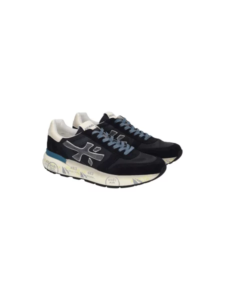 Premiata Sneakers MICK cu adaos de piele albastru