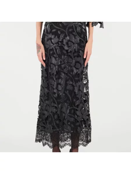 Długa spódnica maxi Roberto Cavalli z nadrukiem czarna