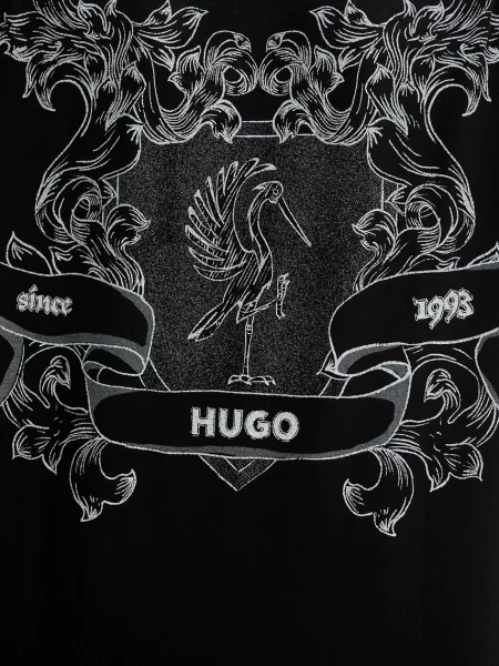 HUGO T-Shirt Duarms Oversize czarny