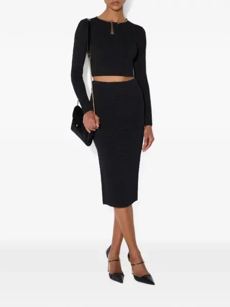 Top Elisabetta Franchi s hadím vzorem černý